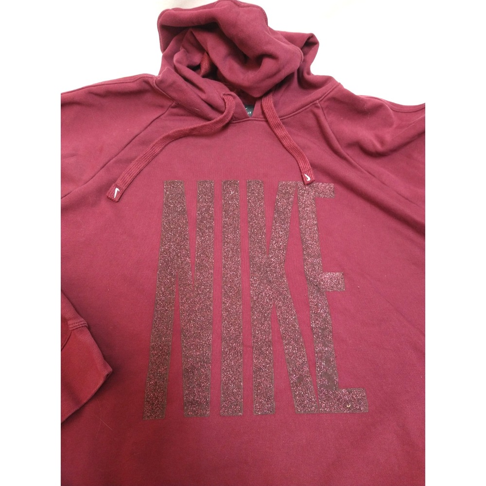 NIKE PULLOVER HOODIE, MAROON, SIZE XL, LONG SLEEVE,‎ DRI FIT, EASY CARE